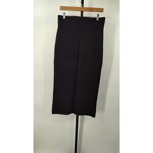 Quince Women Mongolian Cashmere Fitted Midi Skirt Black Basic L